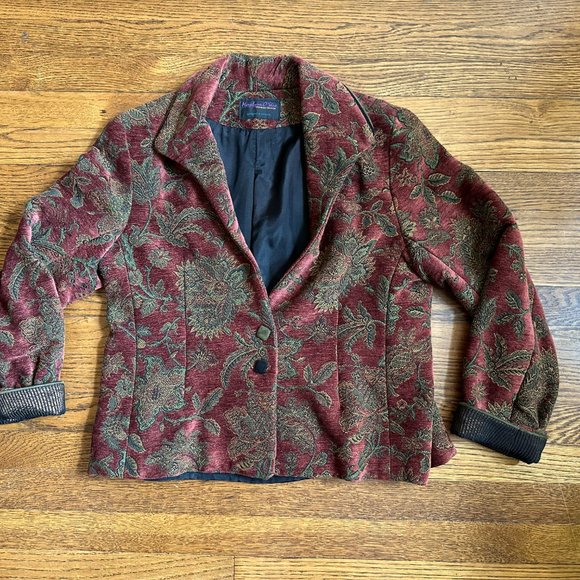 Mary Lynn O'Shea Tapestry Jacket Coat Handmade Woven sz Small - Picture 10 of 11